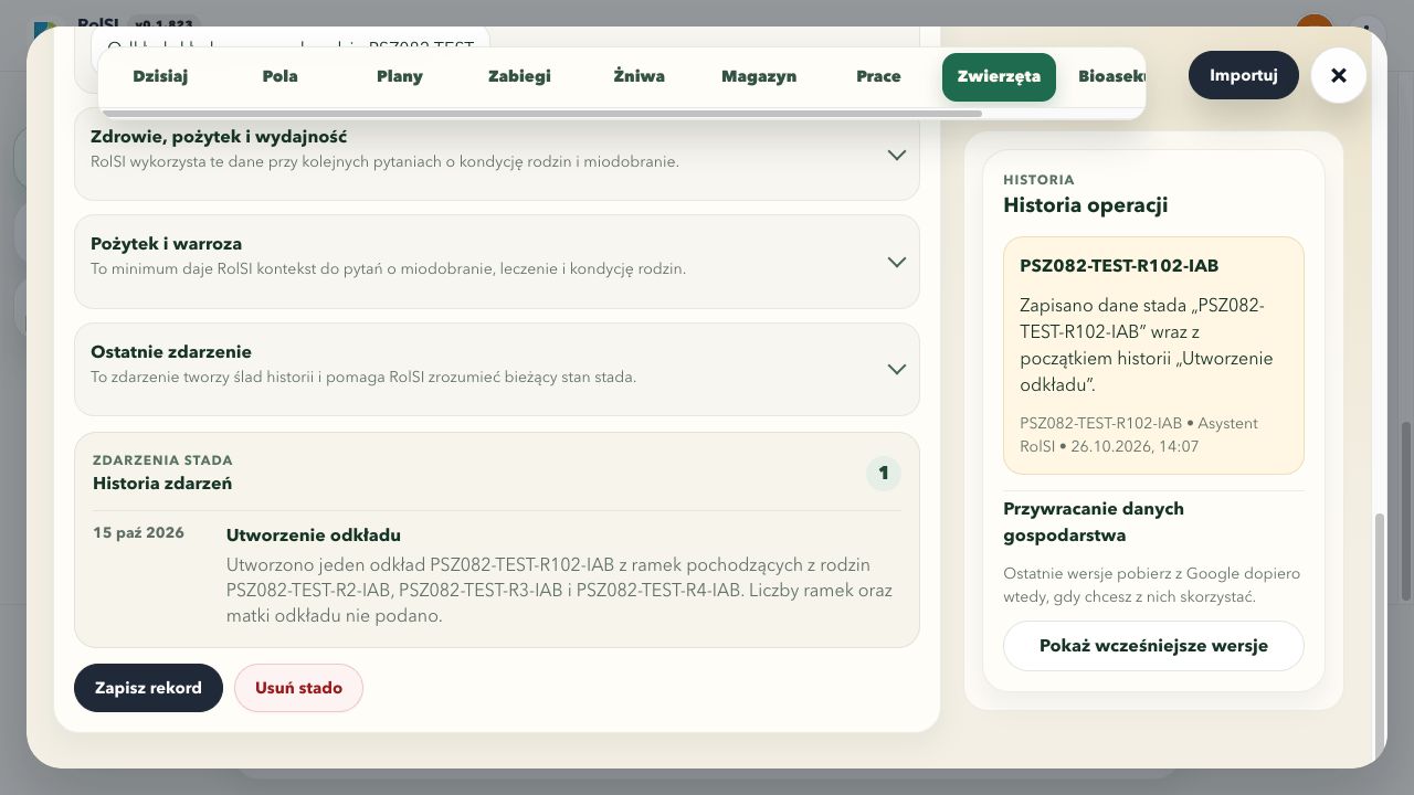Fikcyjny odkład R102 z udokumentowanymi trzema źródłami R2, R3 i R4