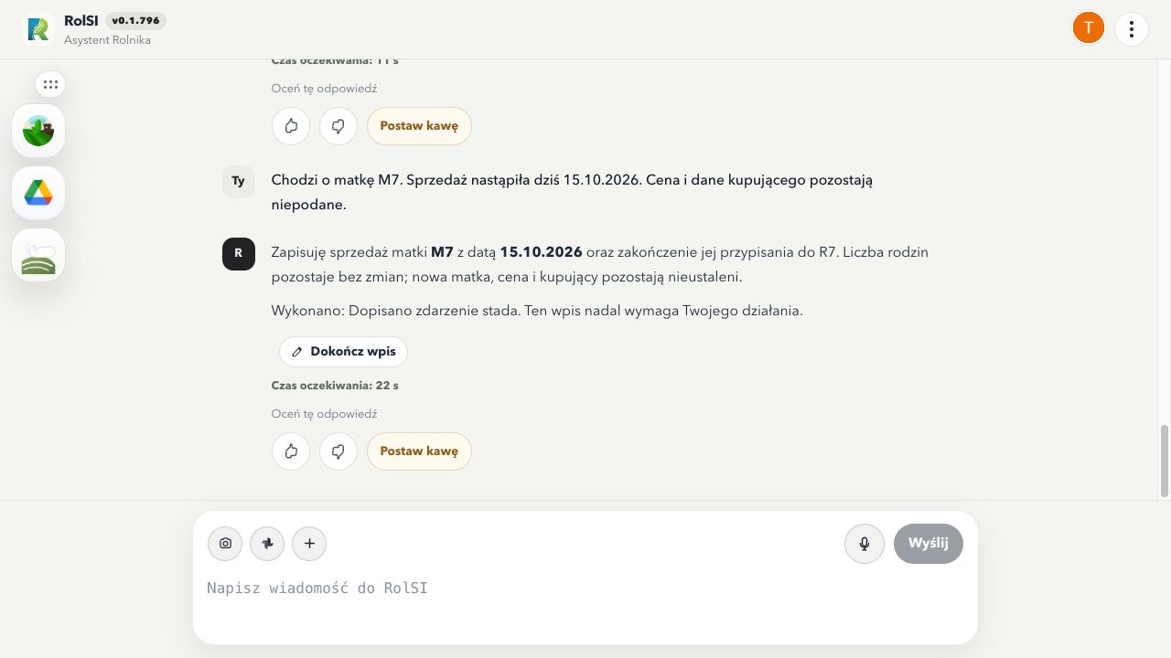 Zapis sprzedaży matki M7 z zachowaniem rodziny i jej liczebności